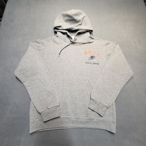 Bowery Tokyo Japan Hoodie Mens S Gray Long Sleeve Pullover Sweatshirt Graphic